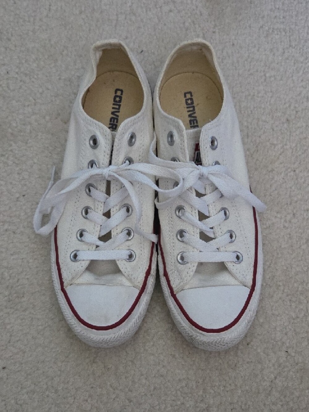 Converse Chuck Taylor All Star Low Top Sneaker In Cream & White - Picture 5 of 8